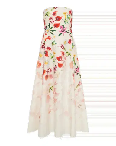 Gabriela Hearst Alessia Strapless Linen Dress | Thumbnail 2