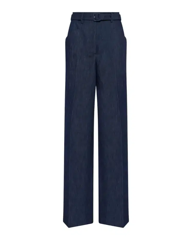 Gabriela Hearst Norman Belted Straight-Leg Pants