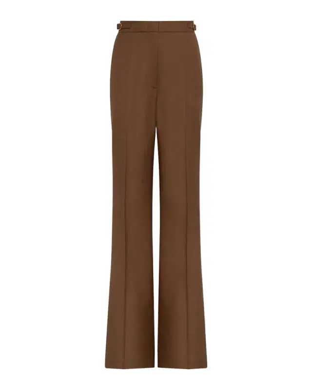 Gabriela Hearst Vesta High-Waist Wool-Silk Straight-Leg Pants