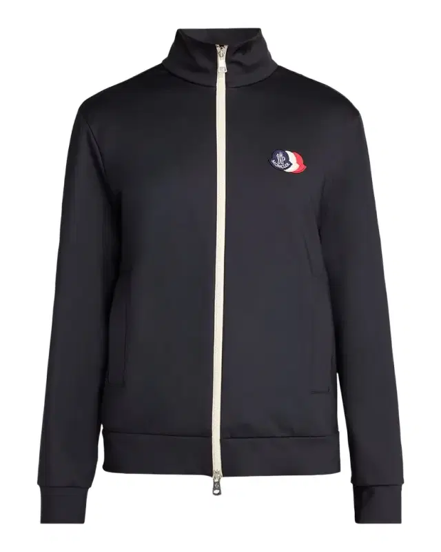 Moncler Men 's Stand-Collar Technical Jersey Sweatshirt