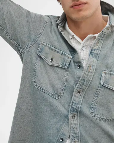 rag & bone Men 's Infuse Denim Overshirt | Thumbnail 5 rag & bone Men 's Infuse Denim Overshirt | Thumbnail 5