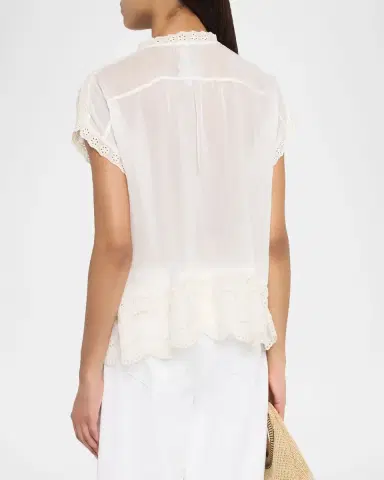 Johnny Was Astrud Embroidered Eyelet Blouse | Thumbnail 3 Johnny Was Astrud Embroidered Eyelet Blouse | Thumbnail 3