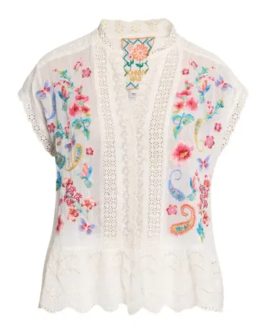 Johnny Was Astrud Embroidered Eyelet Blouse | Thumbnail 1 Johnny Was Astrud Embroidered Eyelet Blouse | Thumbnail 1