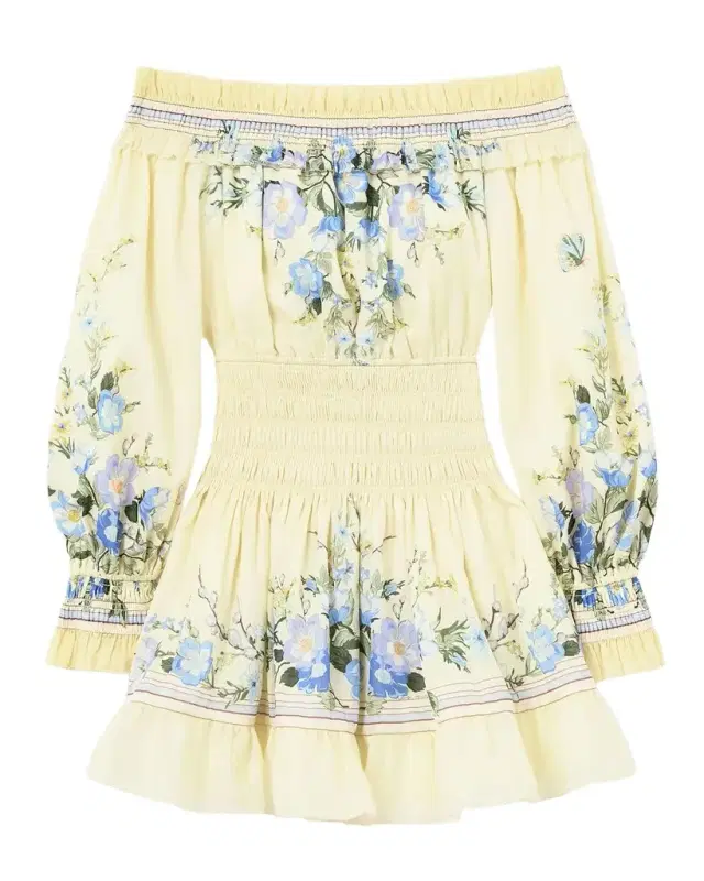 Self-Portrait Floral Organza Ruffle Mini Dress