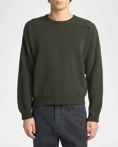 Jil Sander Men's Wool-Blend Crewneck Sweater | Thumbnail 4 Jil Sander Men's Wool-Blend Crewneck Sweater | Thumbnail 4
