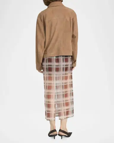 FRAME The Plaid Organza Skirt | Thumbnail 3