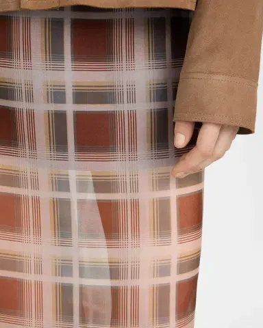 FRAME The Plaid Organza Skirt | Thumbnail 4