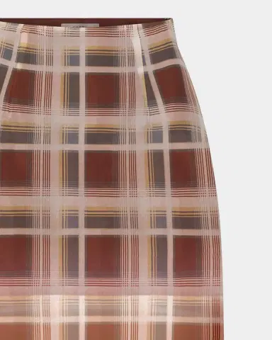 FRAME The Plaid Organza Skirt | Thumbnail 6