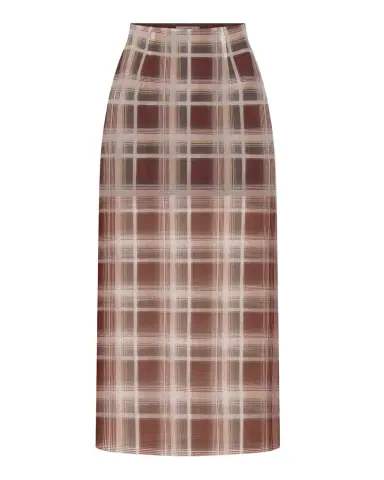 FRAME The Plaid Organza Skirt | Thumbnail 1