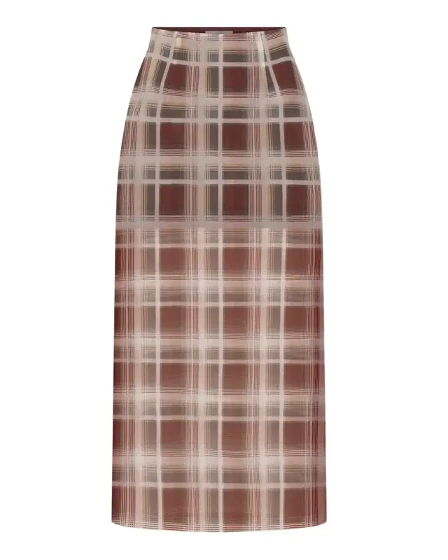 FRAME The Plaid Organza Skirt