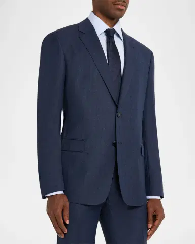 Giorgio Armani Men's Soft Line Chevron Single-Breasted Suit | Thumbnail 3 Giorgio Armani Men's Soft Line Chevron Single-Breasted Suit | Thumbnail 3