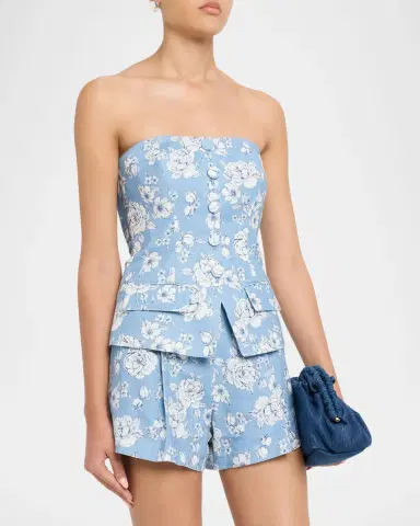 Generation Love Quinn Linen Bustier | Thumbnail 4 Generation Love Quinn Linen Bustier | Thumbnail 4
