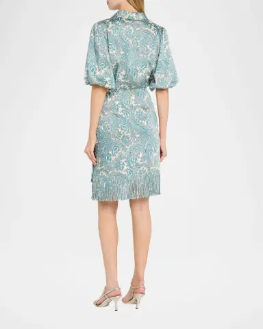 Cinq à Sept Hendrix Paisley Mini Shirtdress | Thumbnail 3 Cinq à Sept Hendrix Paisley Mini Shirtdress | Thumbnail 3