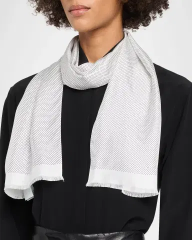Tom Ford Micro Polka Dot Silk Scarf | Thumbnail 3 Tom Ford Micro Polka Dot Silk Scarf | Thumbnail 3