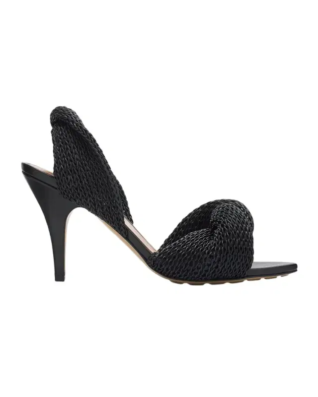 Bottega Veneta 90mm Grace Crochet Leather Sandals