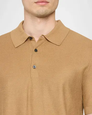 Theory Men's Silk-Cotton Polo Shirt | Thumbnail 5 Theory Men's Silk-Cotton Polo Shirt | Thumbnail 5
