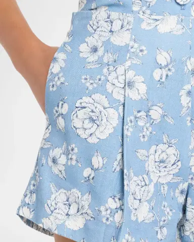 Generation Love Carmine Floral Linen Shorts | Thumbnail 5 Generation Love Carmine Floral Linen Shorts | Thumbnail 5