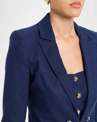Generation Love Emmeline Cropped Linen Blazer | Thumbnail 5 Generation Love Emmeline Cropped Linen Blazer | Thumbnail 5