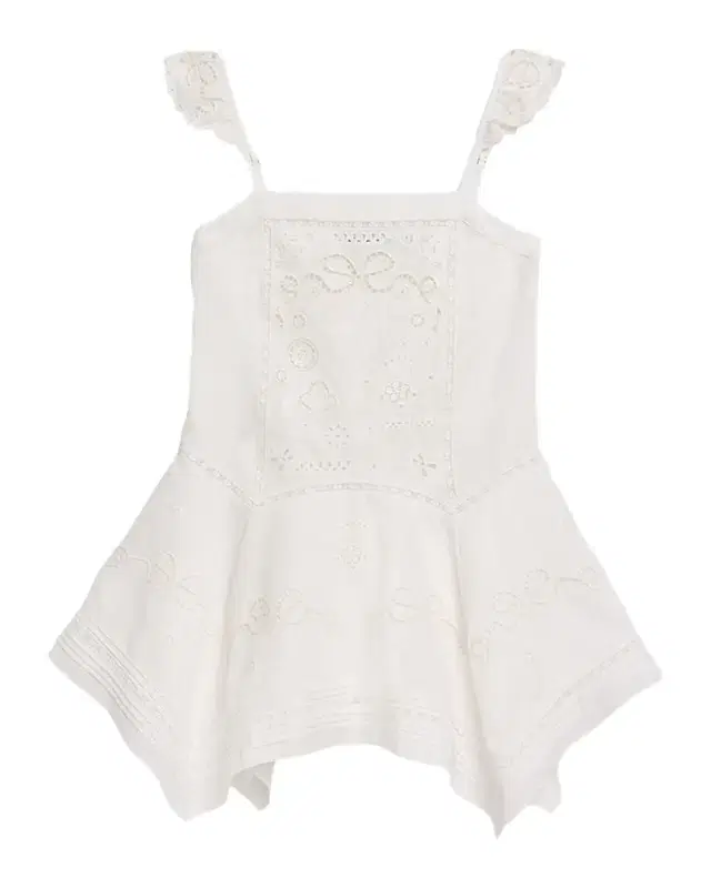 Embroidered Handkerchief Mini Dress