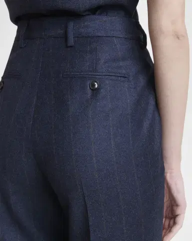 Kiton Striped Wool-Cashmere Trousers | Thumbnail 5