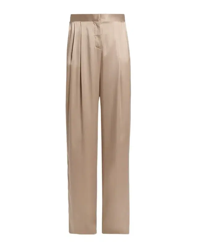 TOM FORD Peach-Feel Silk Pleated Pants