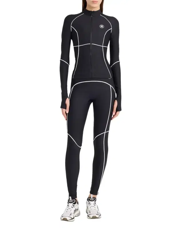 MA Logo Contrast-Trim Leggings