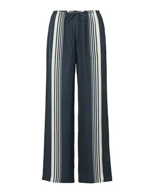 Claire Scarf-Print Drawstring Pants