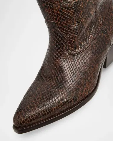 Isabel Marant Duerto Western Boots in Embossed Leather | Thumbnail 2 Isabel Marant Duerto Western Boots in Embossed Leather | Thumbnail 2