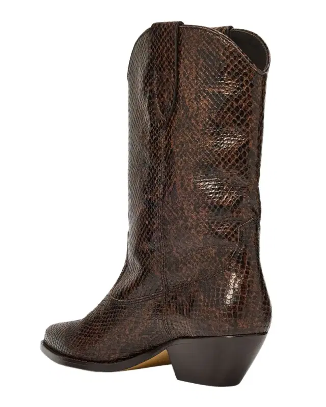 Isabel Marant Duerto Western Boots in Embossed Leather