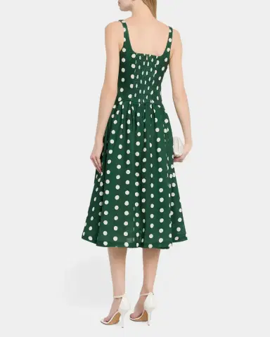 Cara Cara Regio Dropped-Waist Linen Midi Dress | Thumbnail 3 Cara Cara Regio Dropped-Waist Linen Midi Dress | Thumbnail 3