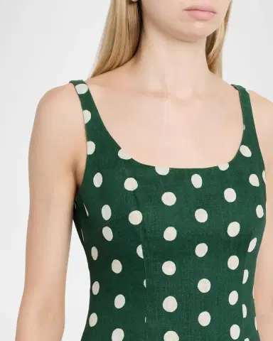 Cara Cara Regio Dropped-Waist Linen Midi Dress | Thumbnail 5 Cara Cara Regio Dropped-Waist Linen Midi Dress | Thumbnail 5