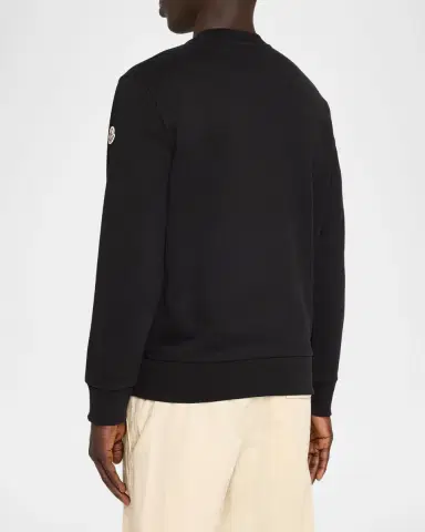 Moncler Men's Logo Cotton Sweatshirt | Thumbnail 3 Moncler Men's Logo Cotton Sweatshirt | Thumbnail 3