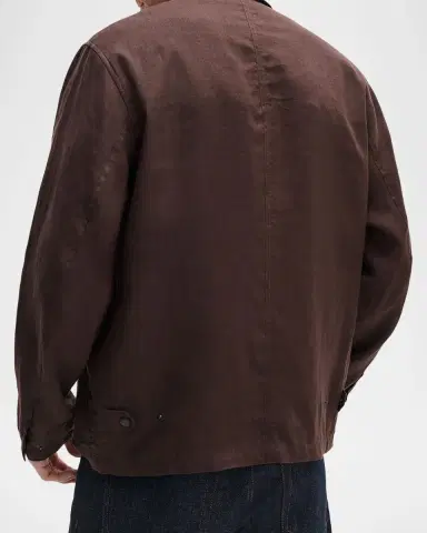 rag & bone Men 's Calder Linen Overshirt | Thumbnail 3
