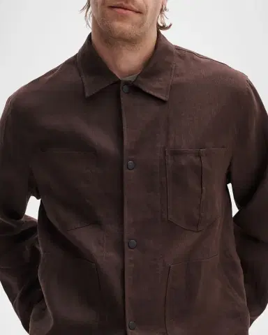 rag & bone Men 's Calder Linen Overshirt | Thumbnail 5