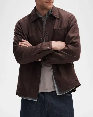 rag & bone Men 's Calder Linen Overshirt | Thumbnail 8