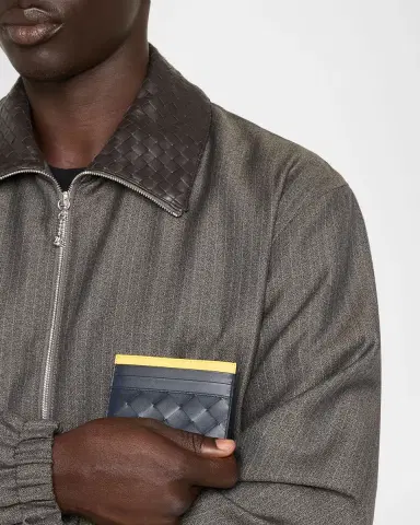 Bottega Veneta Men's Colorblock Leather Card Holder | Thumbnail 2 Bottega Veneta Men's Colorblock Leather Card Holder | Thumbnail 2