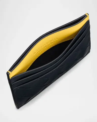 Bottega Veneta Men's Colorblock Leather Card Holder | Thumbnail 3 Bottega Veneta Men's Colorblock Leather Card Holder | Thumbnail 3