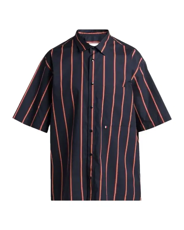 Moncler Men 's Striped Cotton Short-Sleeve Shirt
