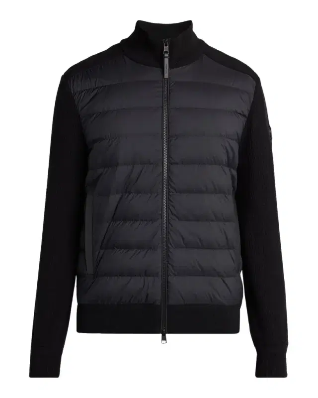 Moncler Men 's Padded Crêpe Cotton Full-Zip Cardigan