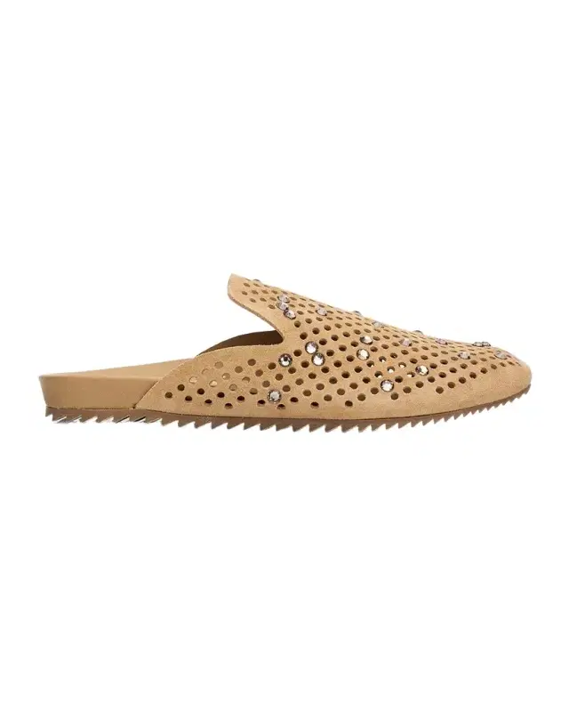 Pedro Garcia Braidy Embellished Suede Utility Clogs