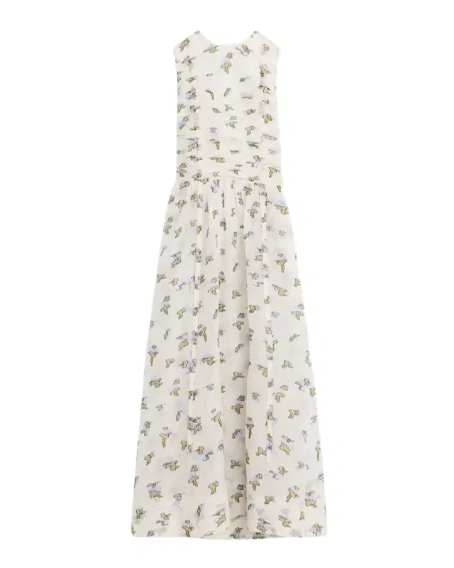 Ulla Johnson Fleurine Silk Organza Midi Dress