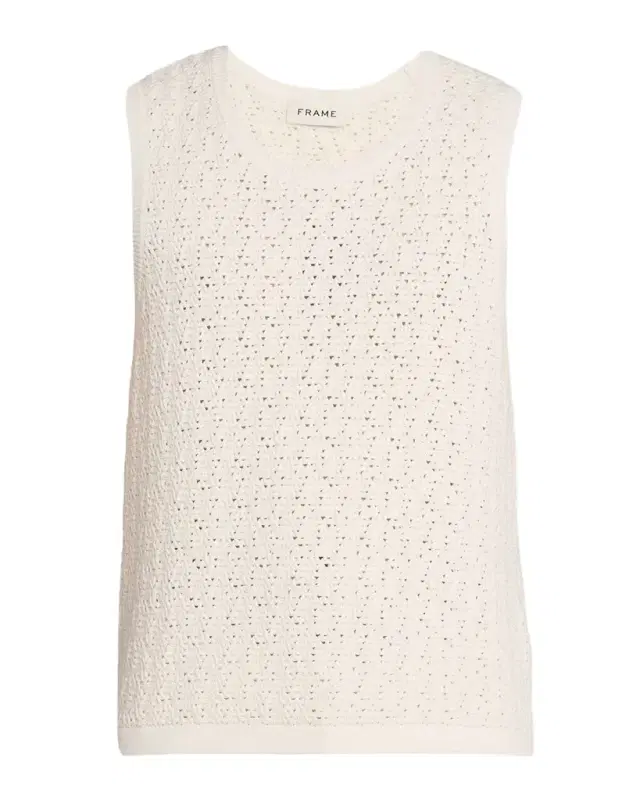 FRAME Men 's Open Knit Cotton-Blend Vest