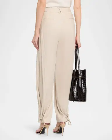 Toccin Elowen Pleated Pants with Ankle Ties | Thumbnail 3