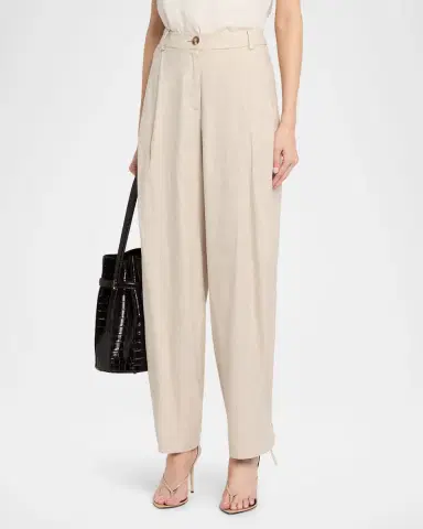 Toccin Elowen Pleated Pants with Ankle Ties | Thumbnail 4