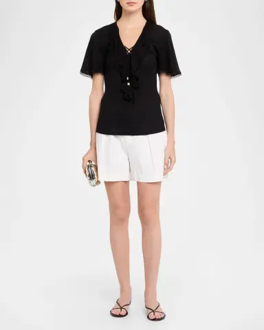 Dorothee Schumacher Pure Sleekness Lace-Trim Cotton Shirt | Thumbnail 2 Dorothee Schumacher Pure Sleekness Lace-Trim Cotton Shirt | Thumbnail 2