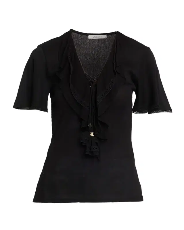 Dorothee Schumacher Pure Sleekness Lace-Trim Cotton Shirt