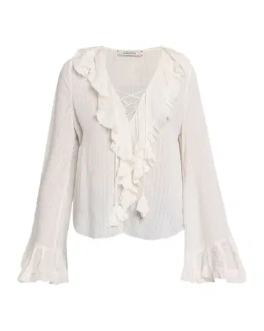 Dorothee Schumacher Striped Ruffle Lace-Up Blouse | Thumbnail 1