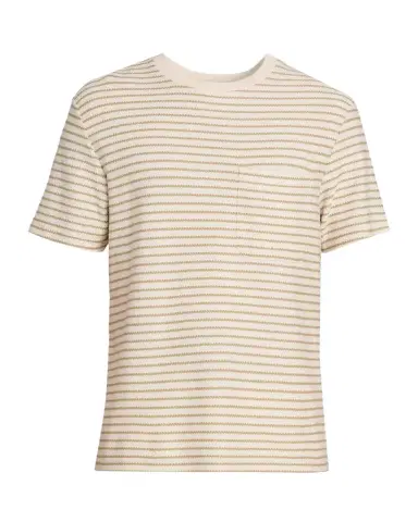FRAME Men 's Striped Ribbed Cotton T-Shirt | Thumbnail 1