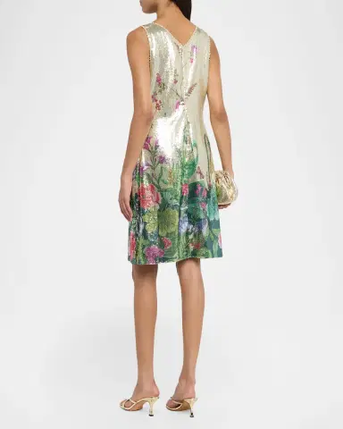Johnny Was Monika Floral-Print Sequin Mini Dress | Thumbnail 3 Johnny Was Monika Floral-Print Sequin Mini Dress | Thumbnail 3