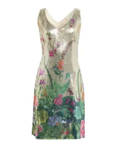 Johnny Was Monika Floral-Print Sequin Mini Dress | Thumbnail 1 Johnny Was Monika Floral-Print Sequin Mini Dress | Thumbnail 1